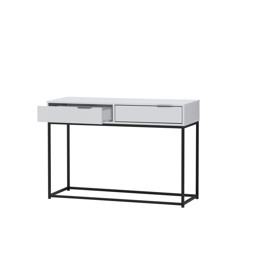 Shia Hallway Console Hall Table 2 - Drawers - White/Black Fast shipping On sale