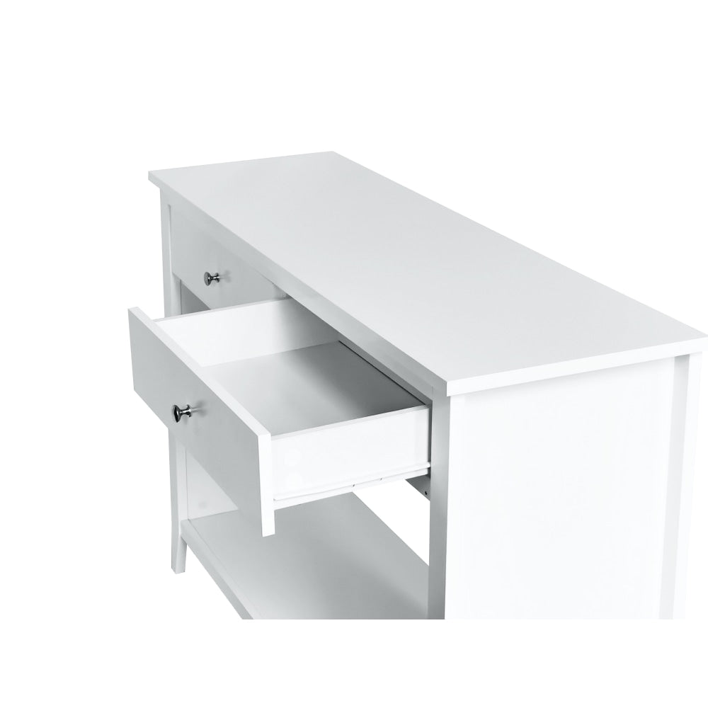 Sienna Hall Console Hallway Table W/ 2-Drawers - White Fast shipping On sale