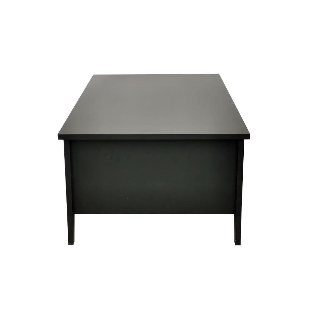 Sienna Modern Open Shelf Coffee Table W/ 1-Drawer - Black Fast shipping On sale