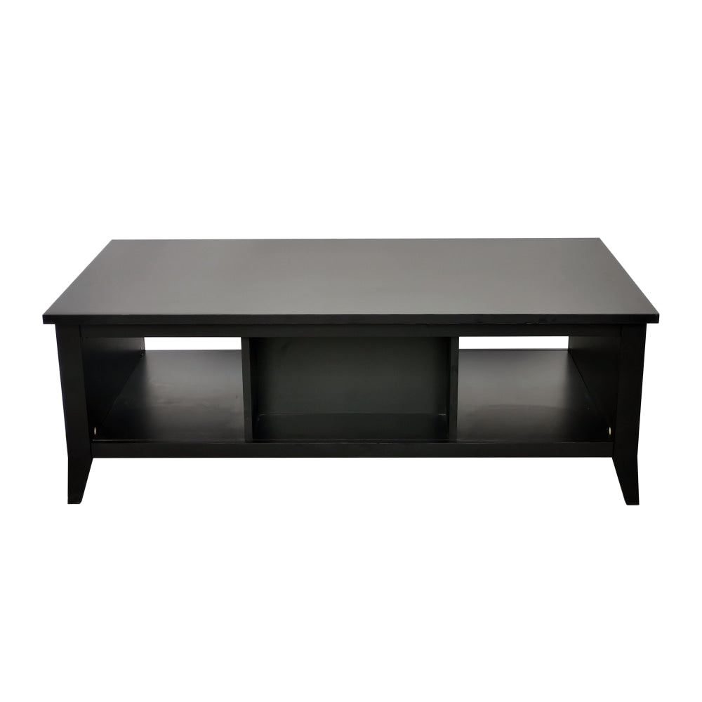 Sienna Modern Open Shelf Coffee Table W/ 1-Drawer - Black Fast shipping On sale