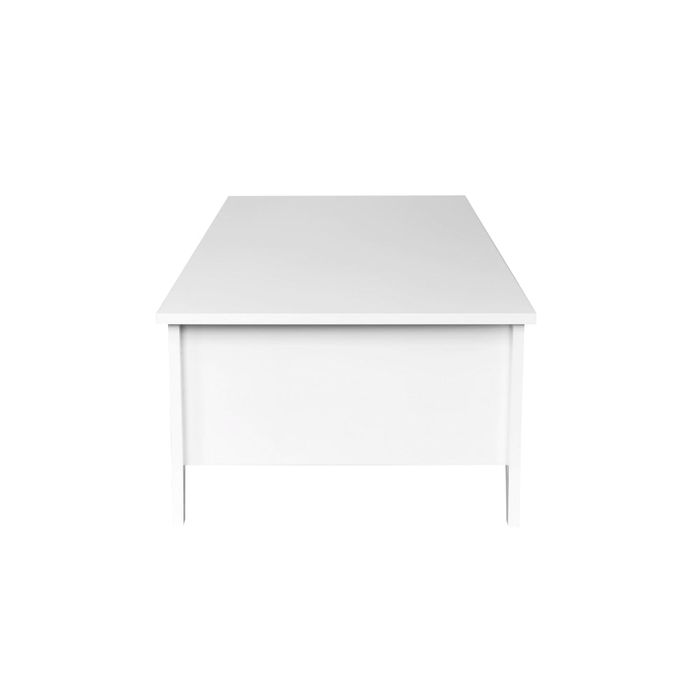Sienna Modern Open Shelf Coffee Table W/ 1 - Drawer - White Fast shipping On sale