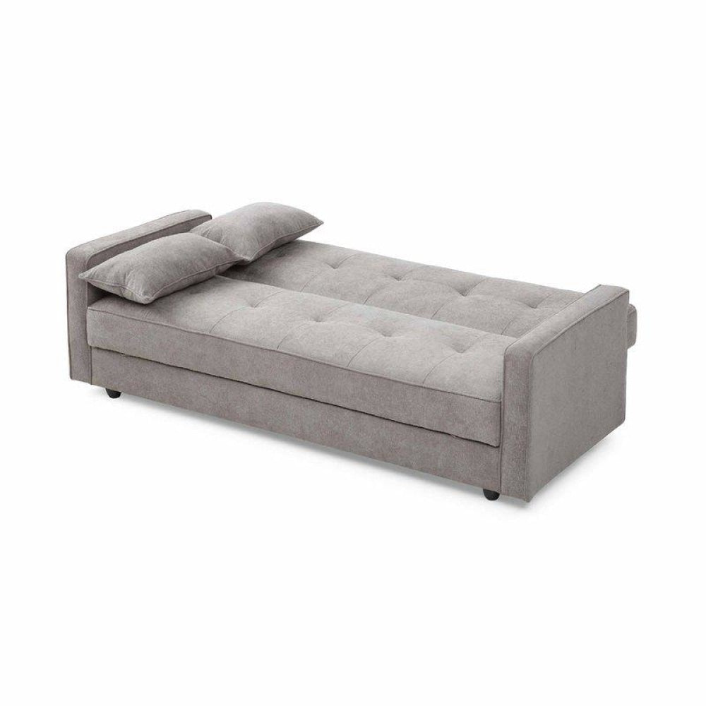 Modern Designer 3 - Seater Suede Fabric Lounge Couch Sofa Bed - Grey Fast shipping On sale