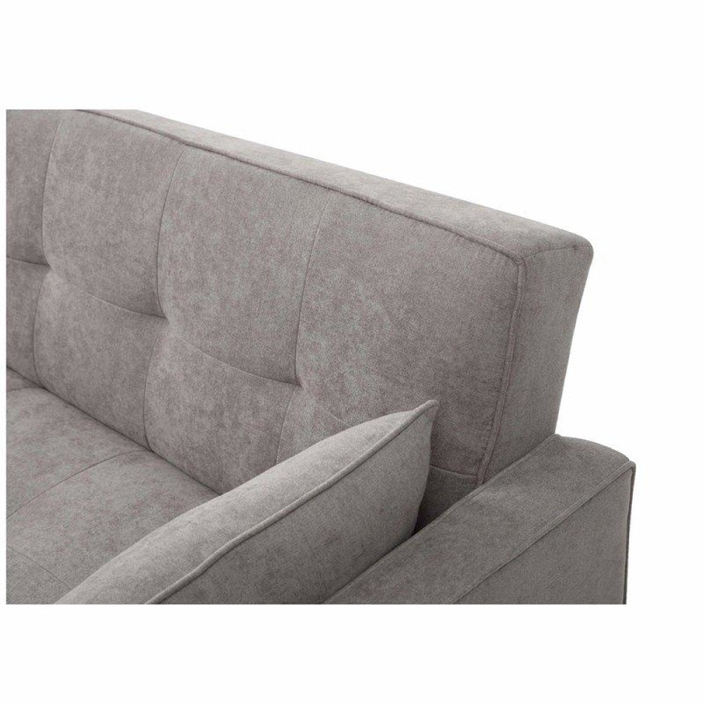 Modern Designer 3 - Seater Suede Fabric Lounge Couch Sofa Bed - Grey Fast shipping On sale
