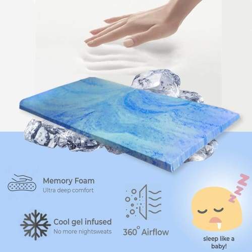 Sleep Happy Cool Gel infused Memory Foam Mattress – 21cm - King Single Fast shipping On sale