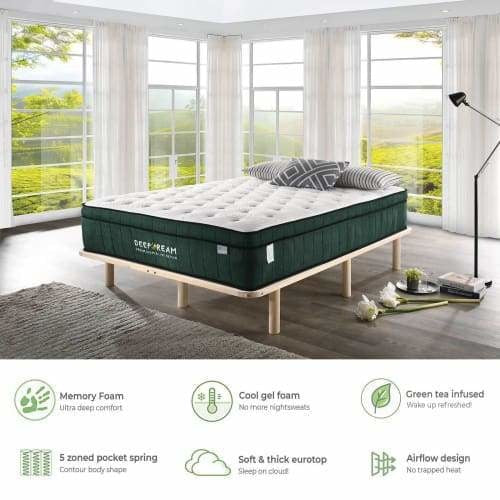 Sleep Happy Premium Green Tea Mattress - King Single Fast shipping On sale