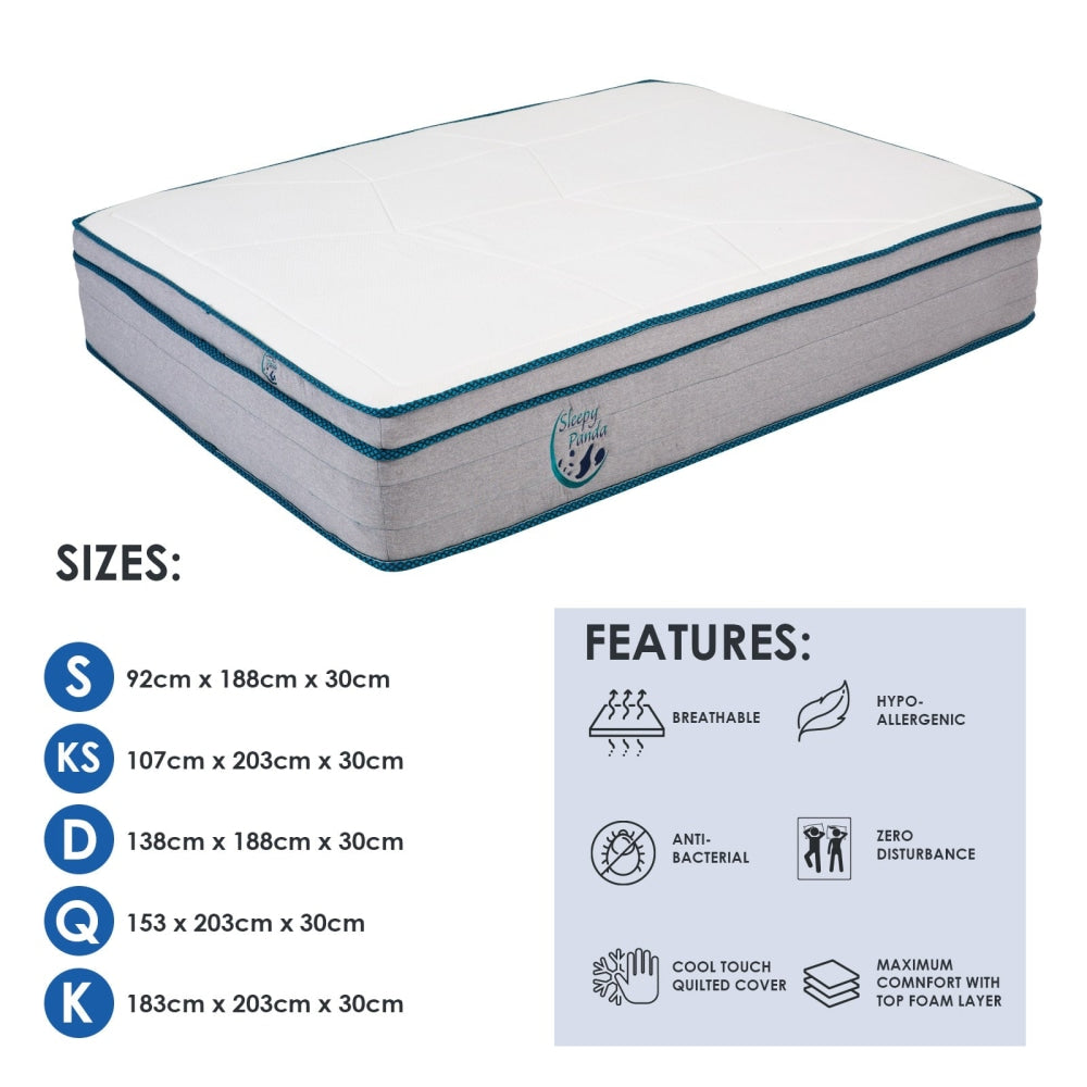 Sleepy Panda Pocket Spring Mattress-King Mattress Fast shipping On sale