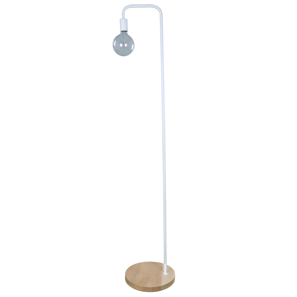 SLIM Floor Lamp ES White Hook H1610mm with Blonde Wood Fast shipping On sale