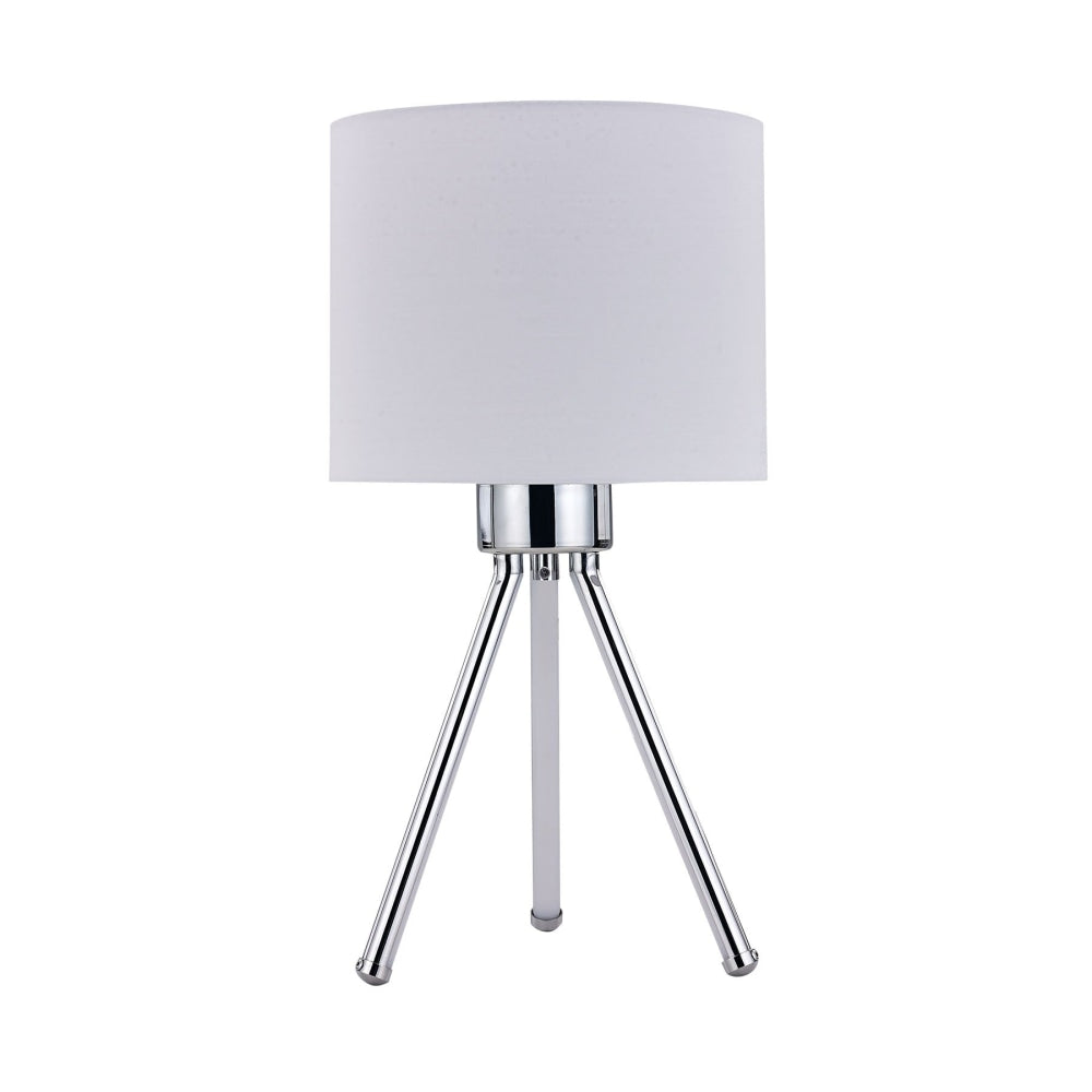 Slyvie Modern Elegant Table Lamp Desk Light - Chrome & White Fast shipping On sale