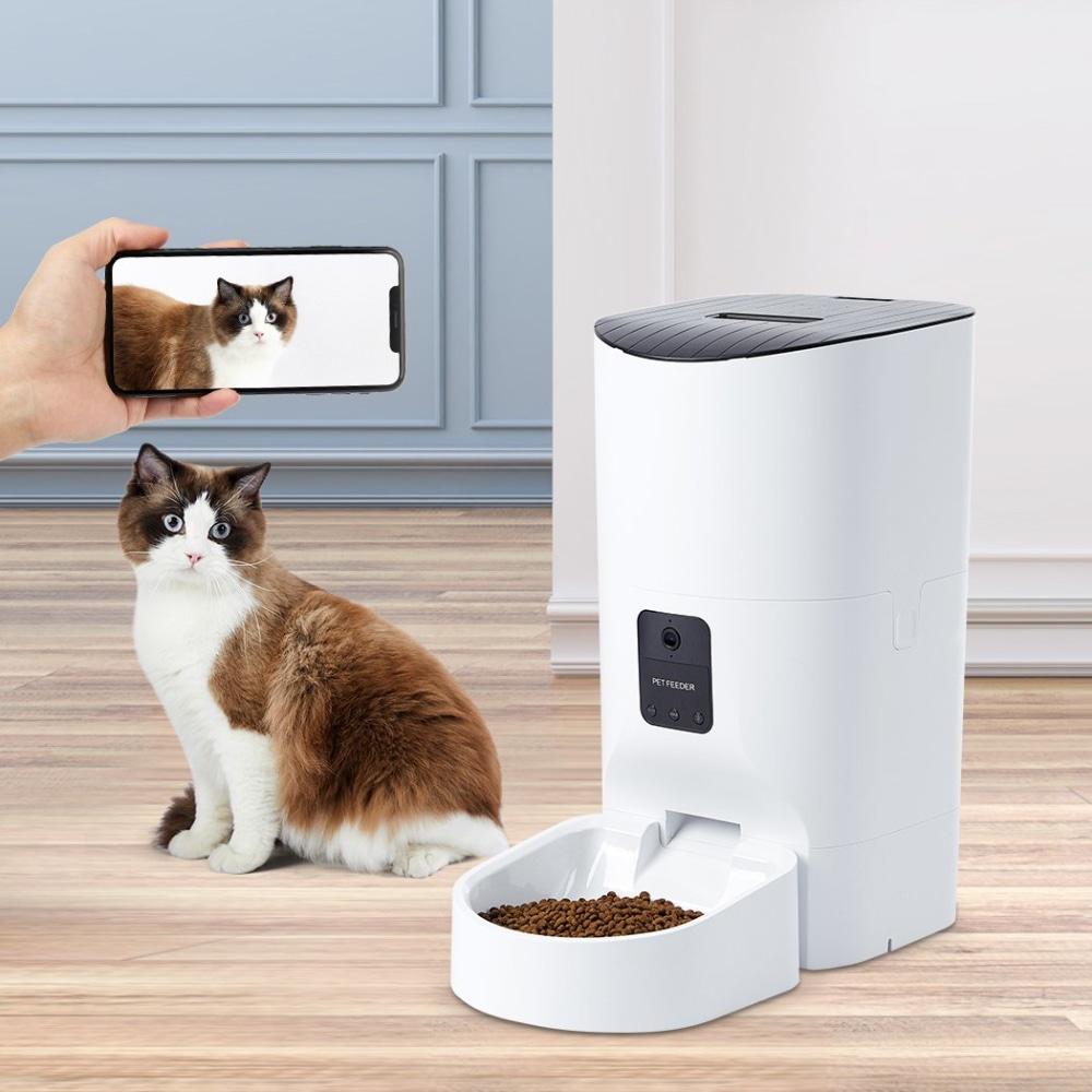 Smart Pet Feeder Camera Dog Cat Automatic Food Dispenser Portable Remote Bowl Supplies Fast shipping On sale