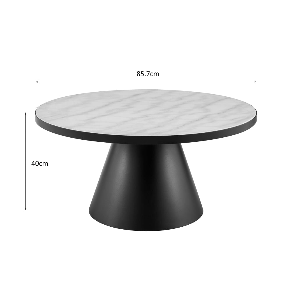 Soli Coffee Table - Black/White Large Fast shipping On sale