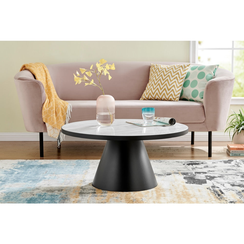 Soli Coffee Table - Black/White Large Fast shipping On sale