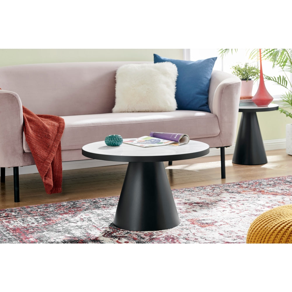 Soli Coffee Table - Black/White Small Fast shipping On sale