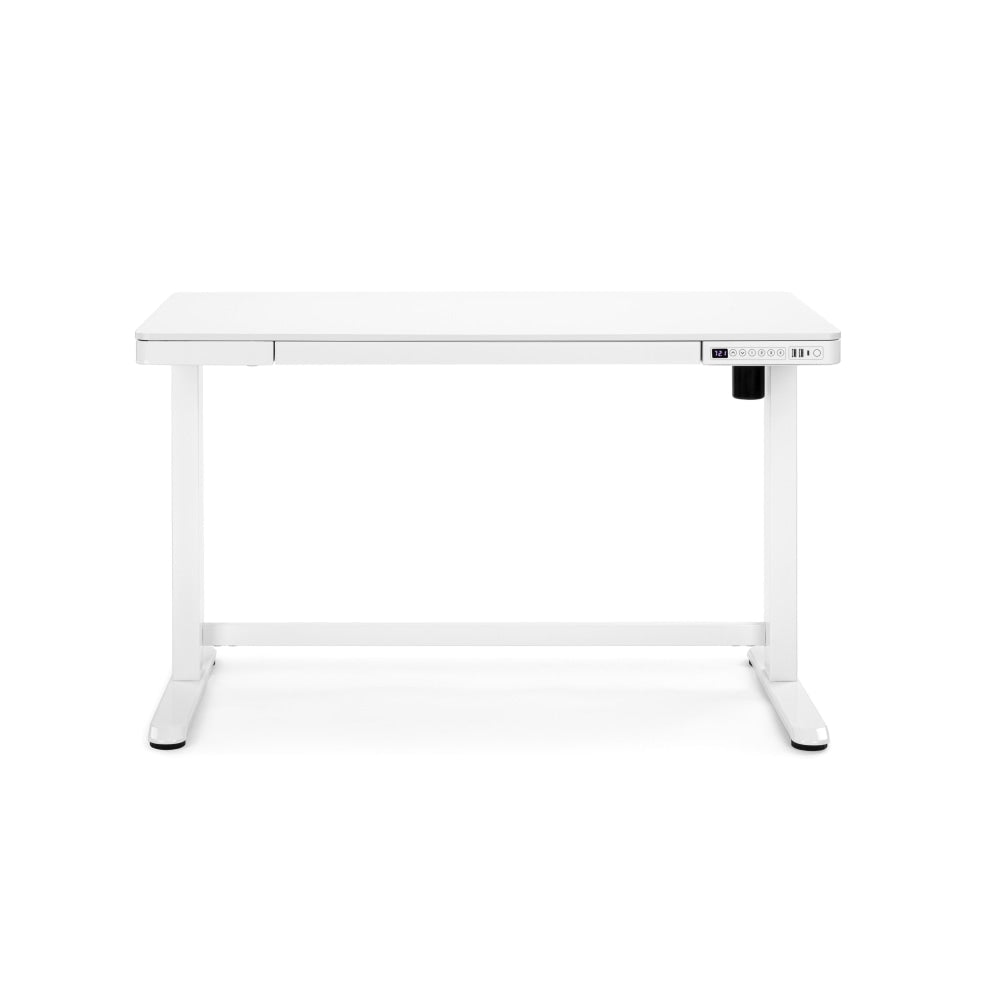 Sorrento Electric Standing Computer Work Task Study Office Desk - White/ Wood White Fast shipping On sale