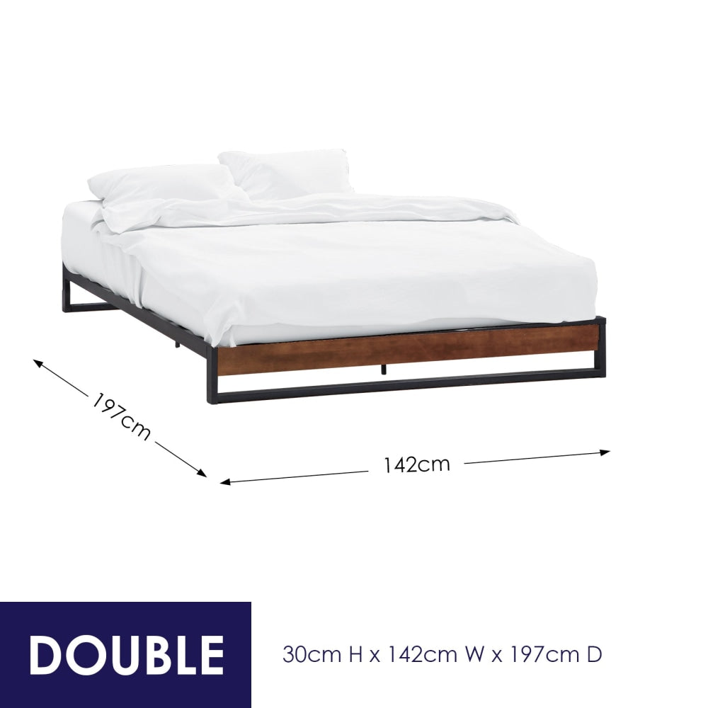 Sorrento Metal and Wood bed base - Double Bed Frame Fast shipping On sale