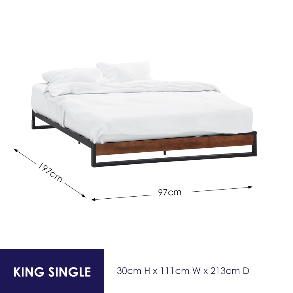 Sorrento Metal and Wood bed base - King Single Bed Frame Fast shipping On sale