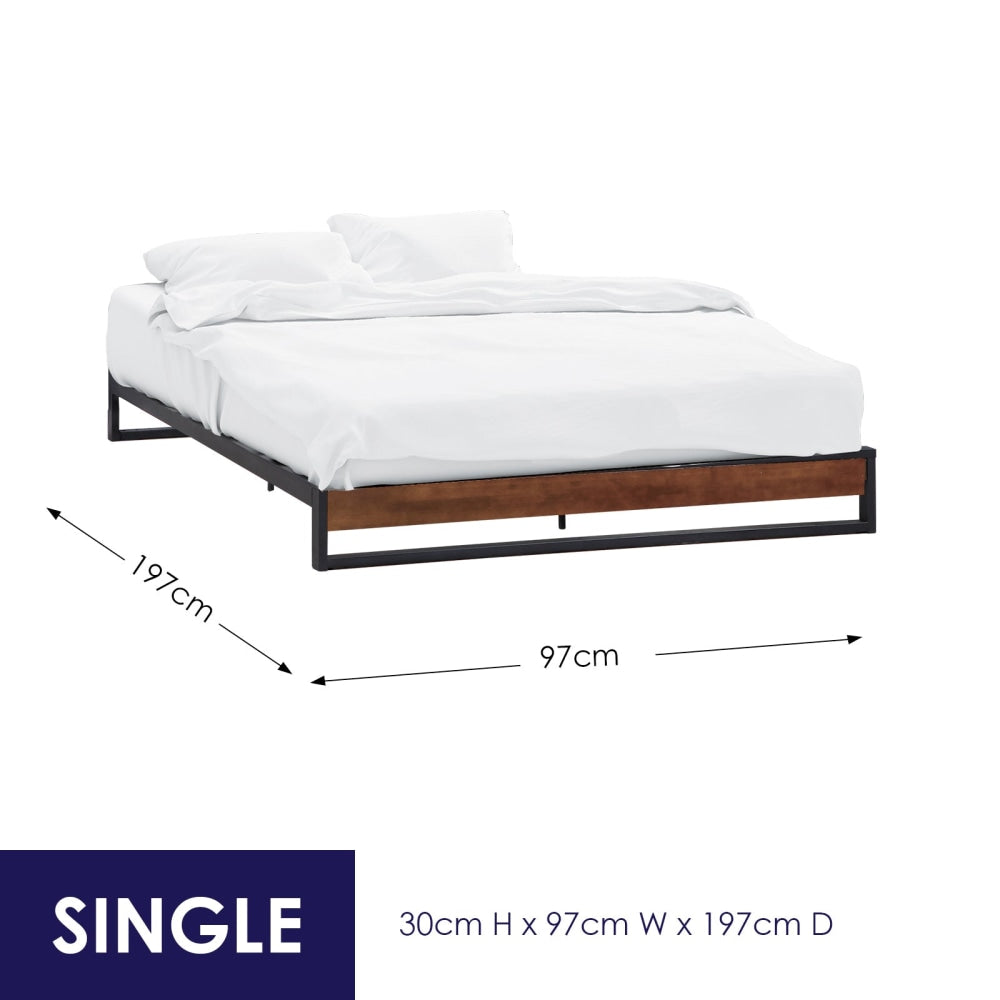 Sorrento Metal and Wood bed base - Single Bed Frame Fast shipping On sale