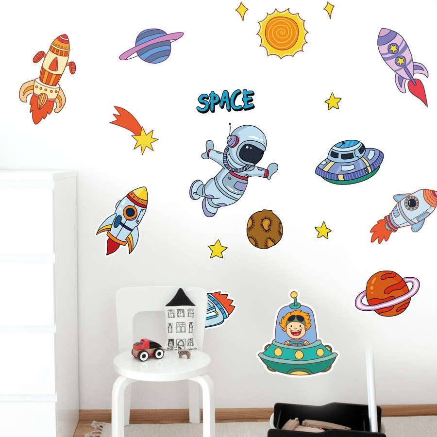 Space Missions Wall Sticker Decoration Decor Fast shipping On sale