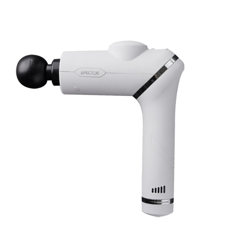 Spector Massage Gun 90° Rotatable Deep Tissue Percussion Muscle Vibrating White Massager Fast shipping On sale
