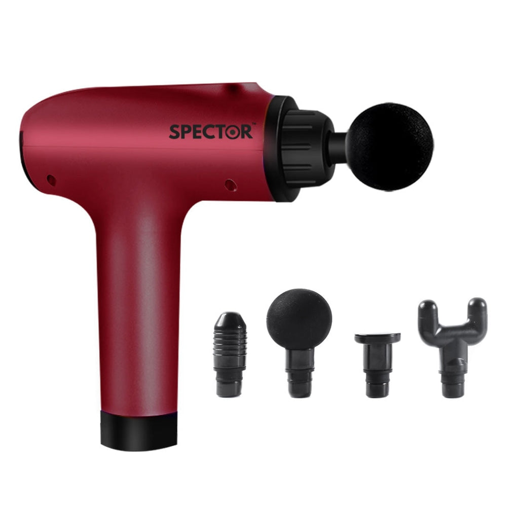 Spector Massage Gun Deep Tissue Percussion Muscle Vibrating Relaxing Red Massager Fast shipping On sale