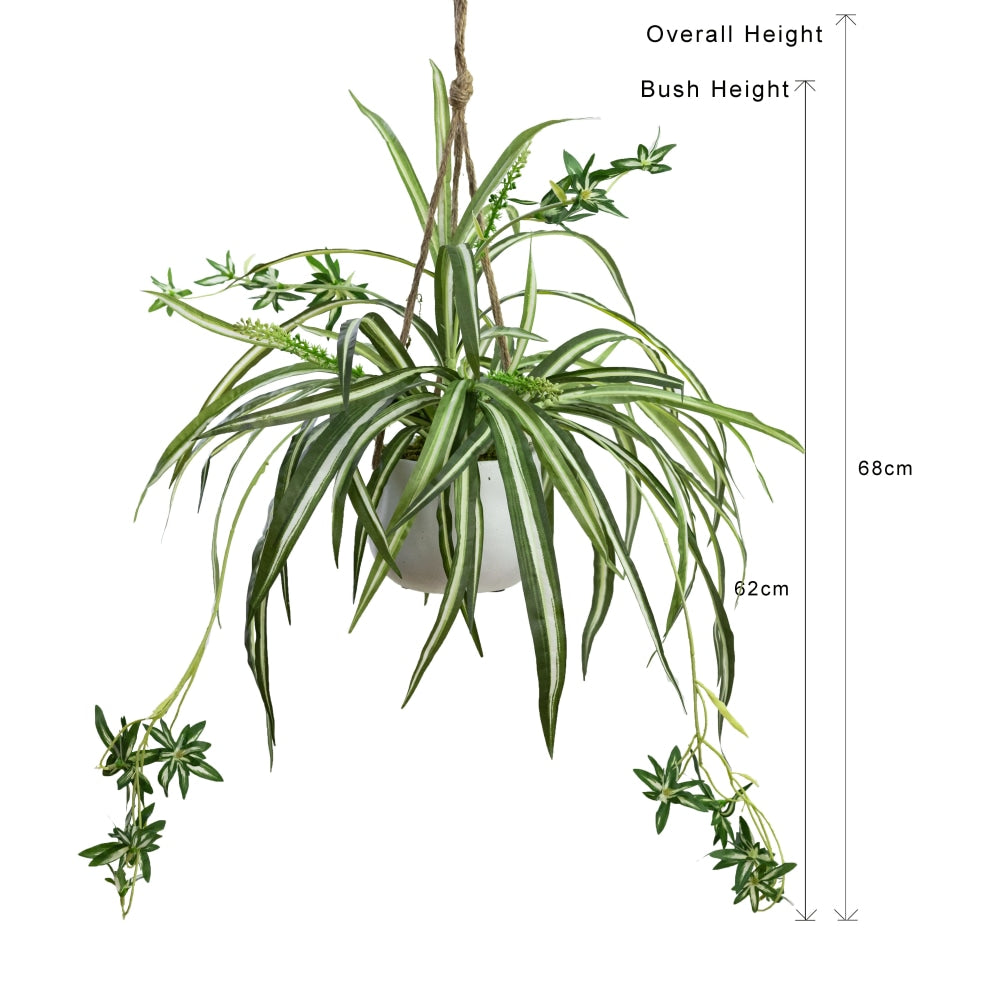 Spider Plant Artificial Fake Decorative Arrangement 68cm In Hanging Planter Fast shipping On sale