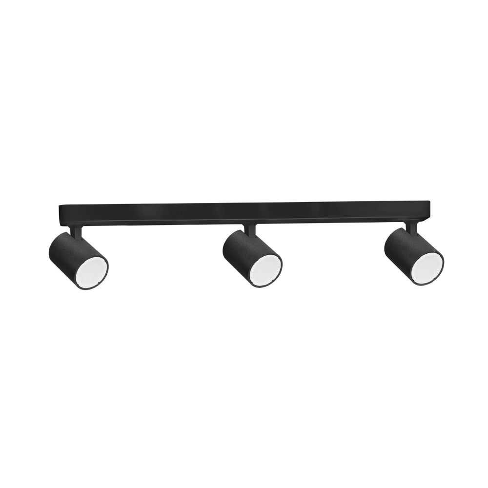 Spot Light 3 Adjustable GU10 Black IP20 Rectangular Bar L450mm x W75mm H25mm Fast shipping On sale