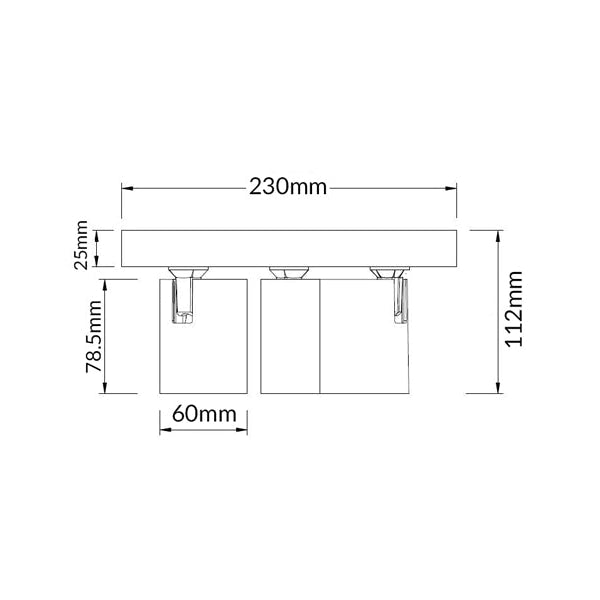 Spot Light 3 Adjustable GU10 Black IP20 Round Base OD230mm x H25mm Fast shipping On sale