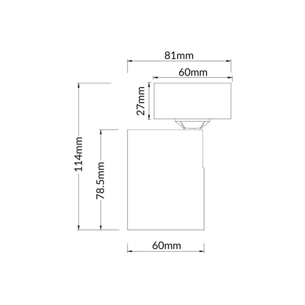 Spot Light Single Adjustable GU10 Black IP20 Round Base OD60mm Fast shipping On sale