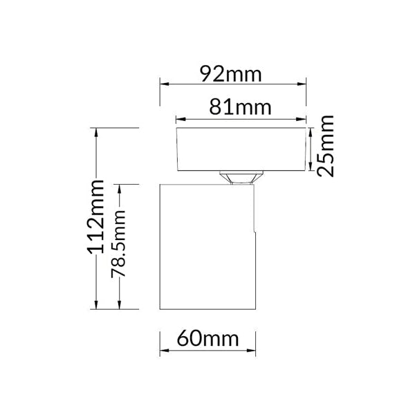 Spot Light Single Adjustable GU10 White IP20 Square Base L81mm x H81mm X D25mm Fast shipping On sale