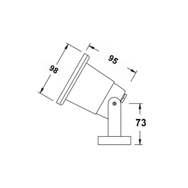 Spot Light Surface Mounted Single Adjustable 12V MR16 Stainless Steel 316 IP68 Fast shipping On sale