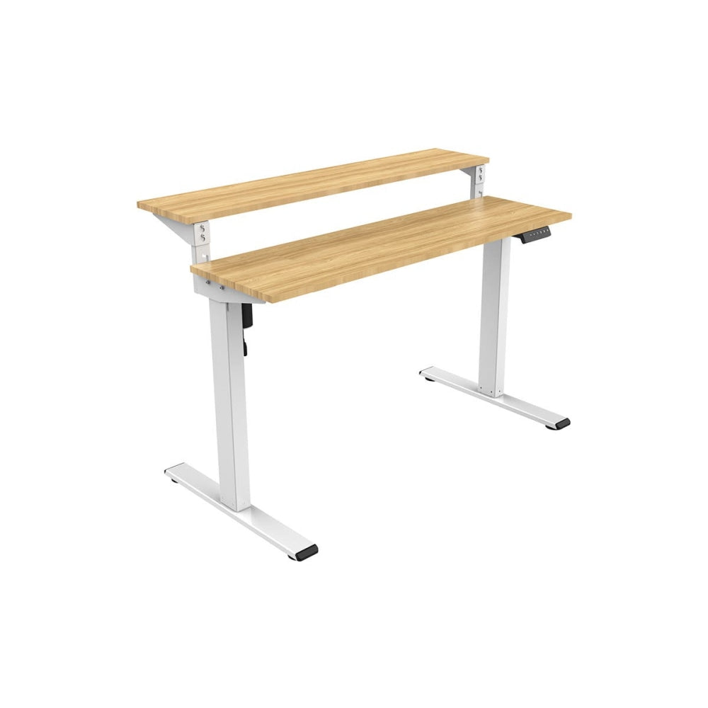 Standing Split Computer Work Task Study Office Desk - Natural/White Natural Fast shipping On sale