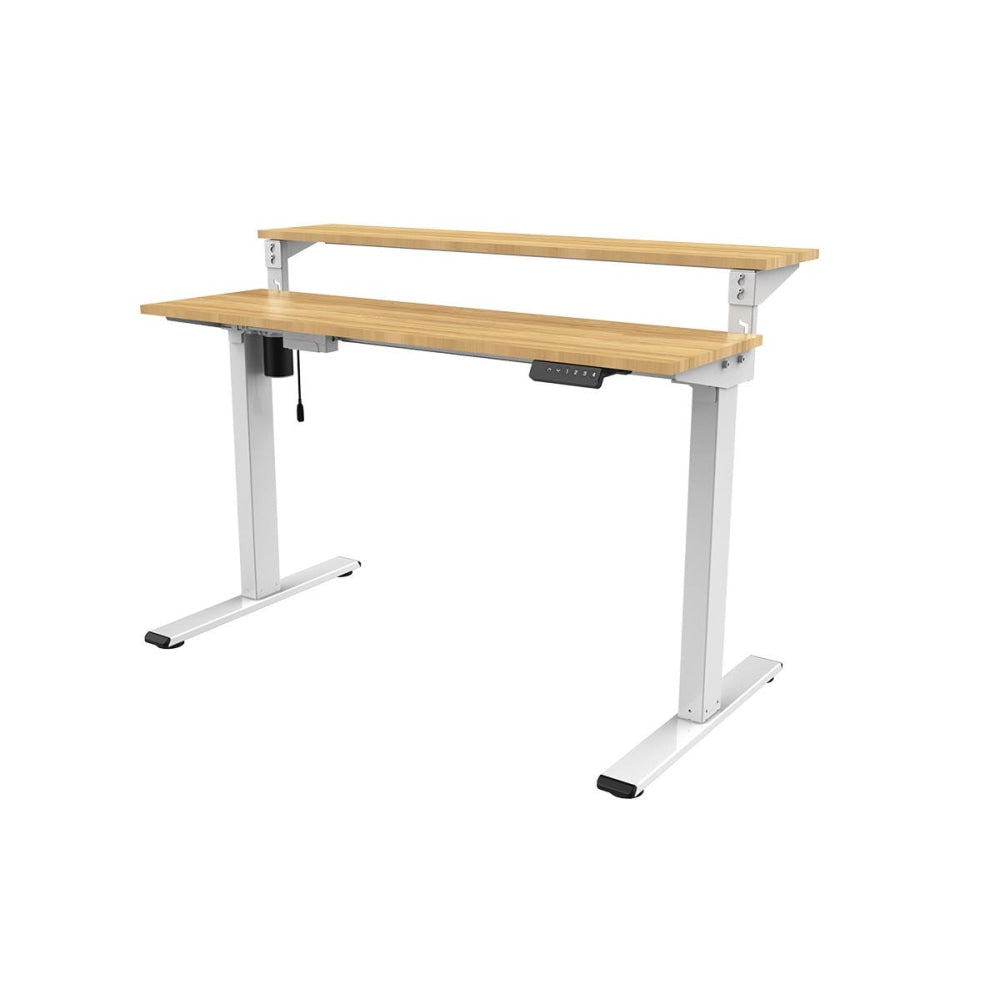 Standing Split Computer Work Task Study Office Desk - Natural/White Natural Fast shipping On sale