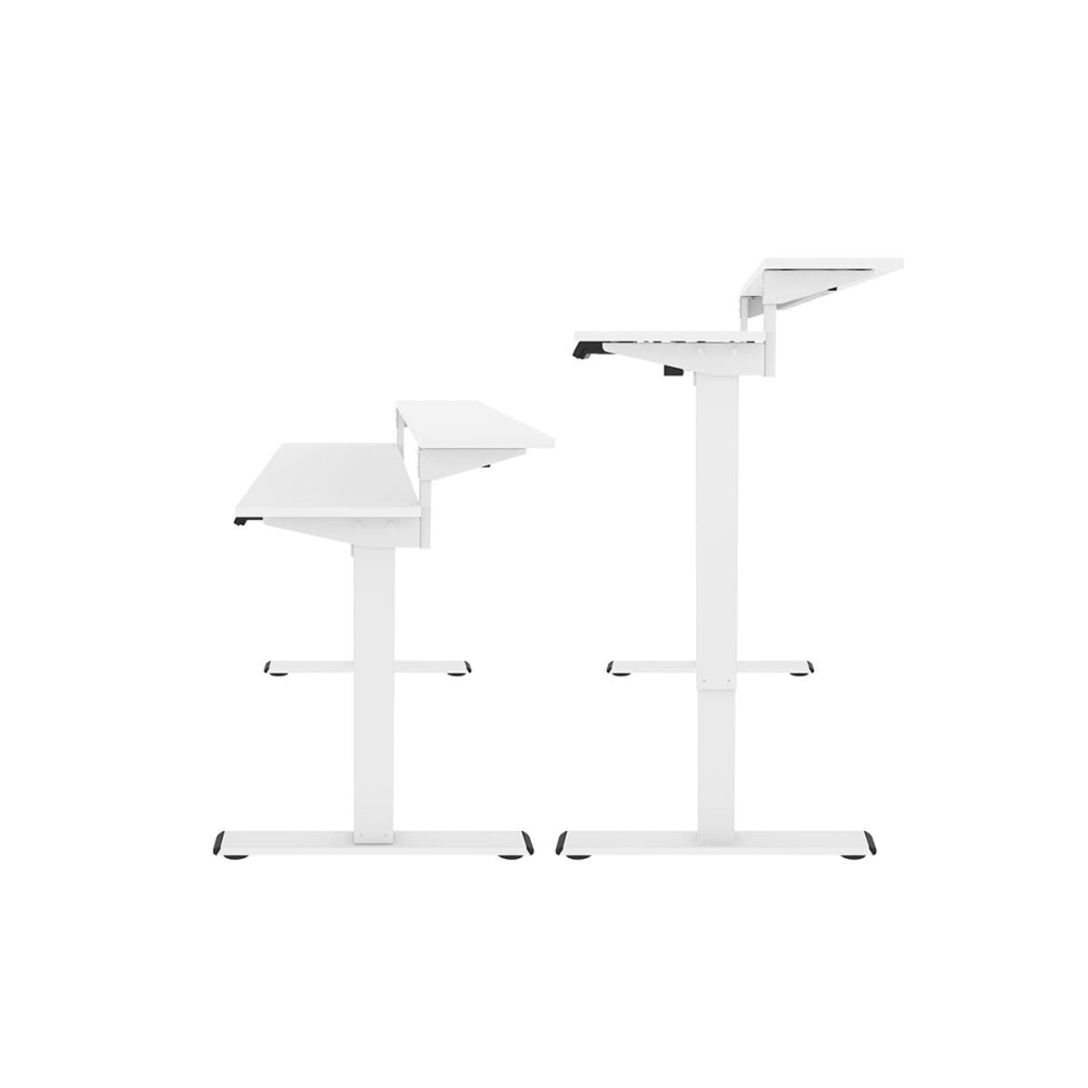 Standing Split Computer Work Task Study Office Desk - White/White White Fast shipping On sale