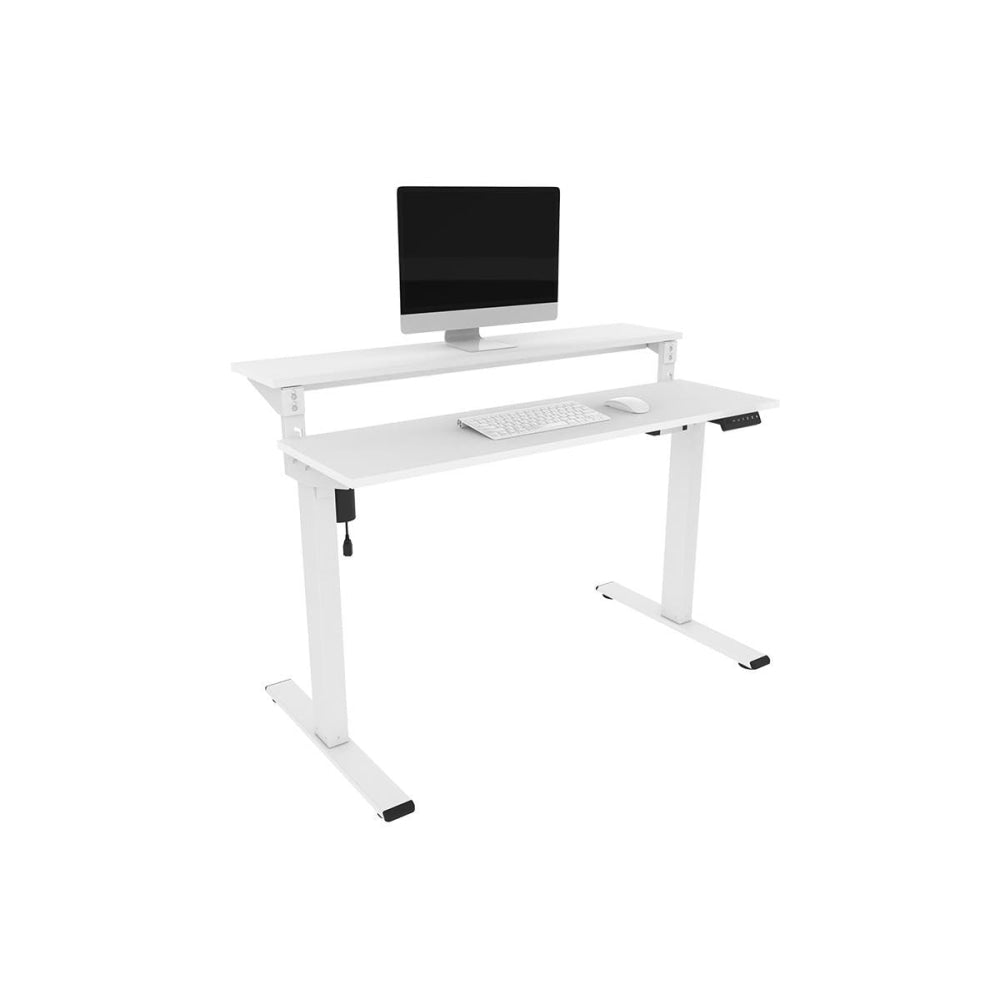 Standing Split Computer Work Task Study Office Desk - White/White White Fast shipping On sale