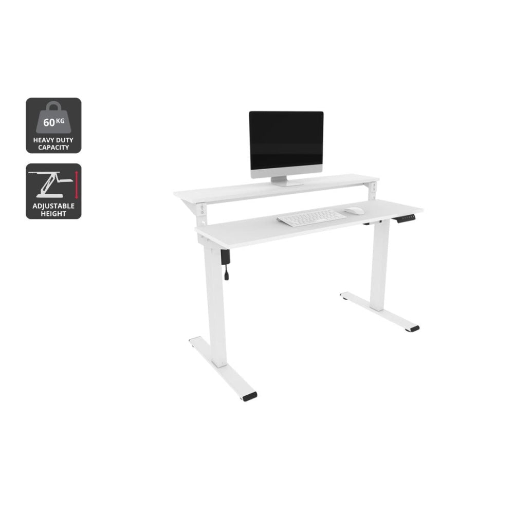 Standing Split Computer Work Task Study Office Desk - White/White White Fast shipping On sale