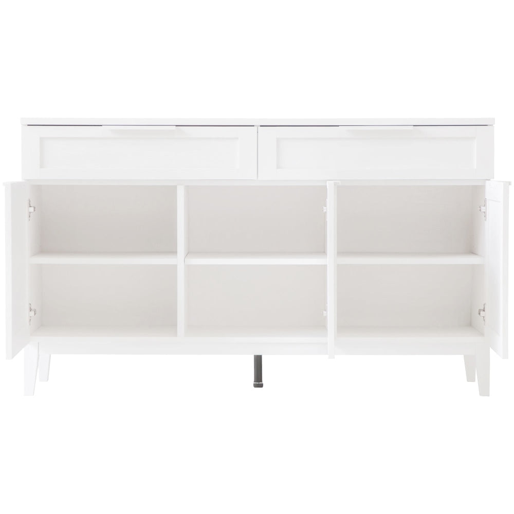 Stanley Modern Classic Buffet Unit Sideboard Cupboard W/ 3-Doors 2-Drawers - White & Fast shipping On sale