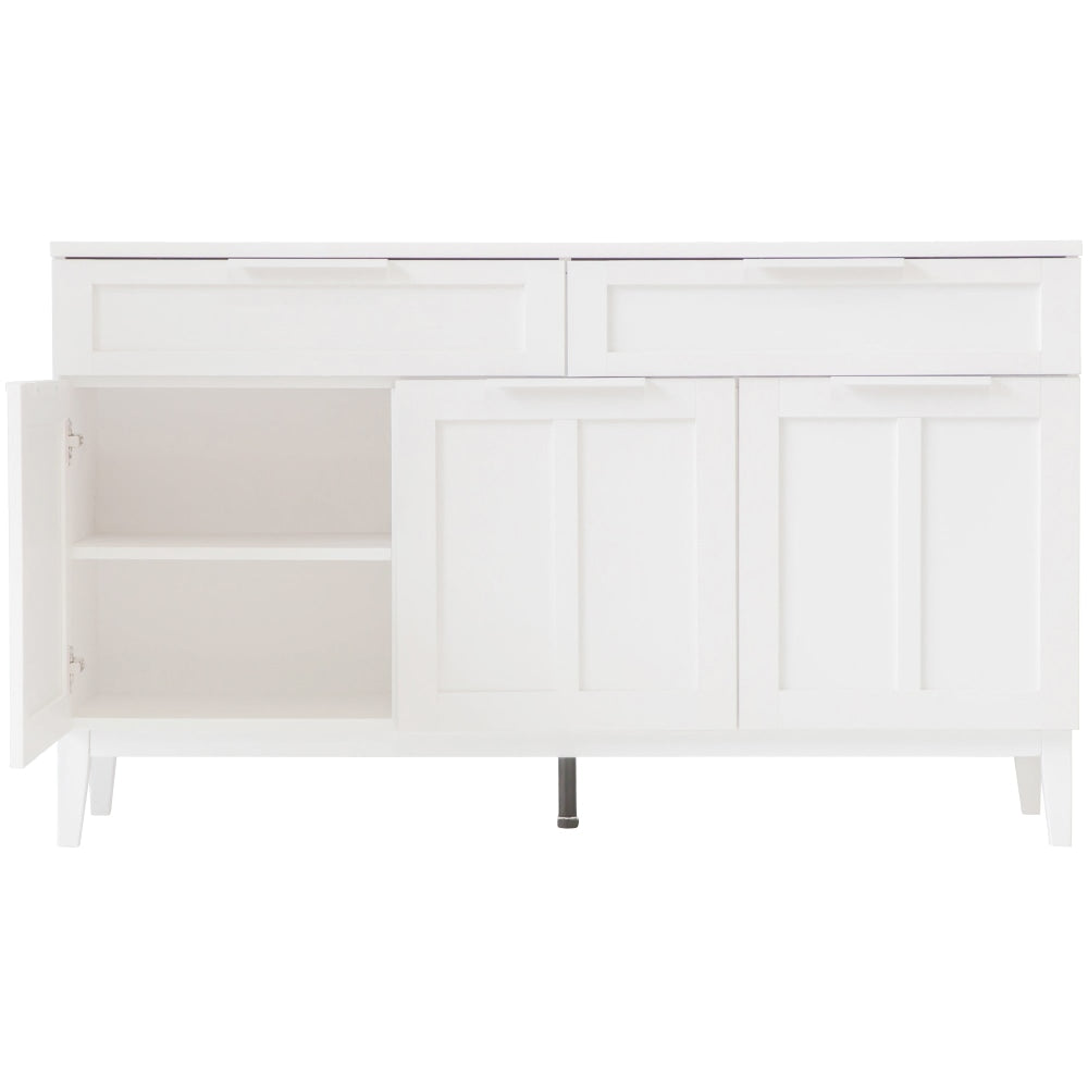 Stanley Modern Classic Buffet Unit Sideboard Cupboard W/ 3-Doors 2-Drawers - White & Fast shipping On sale