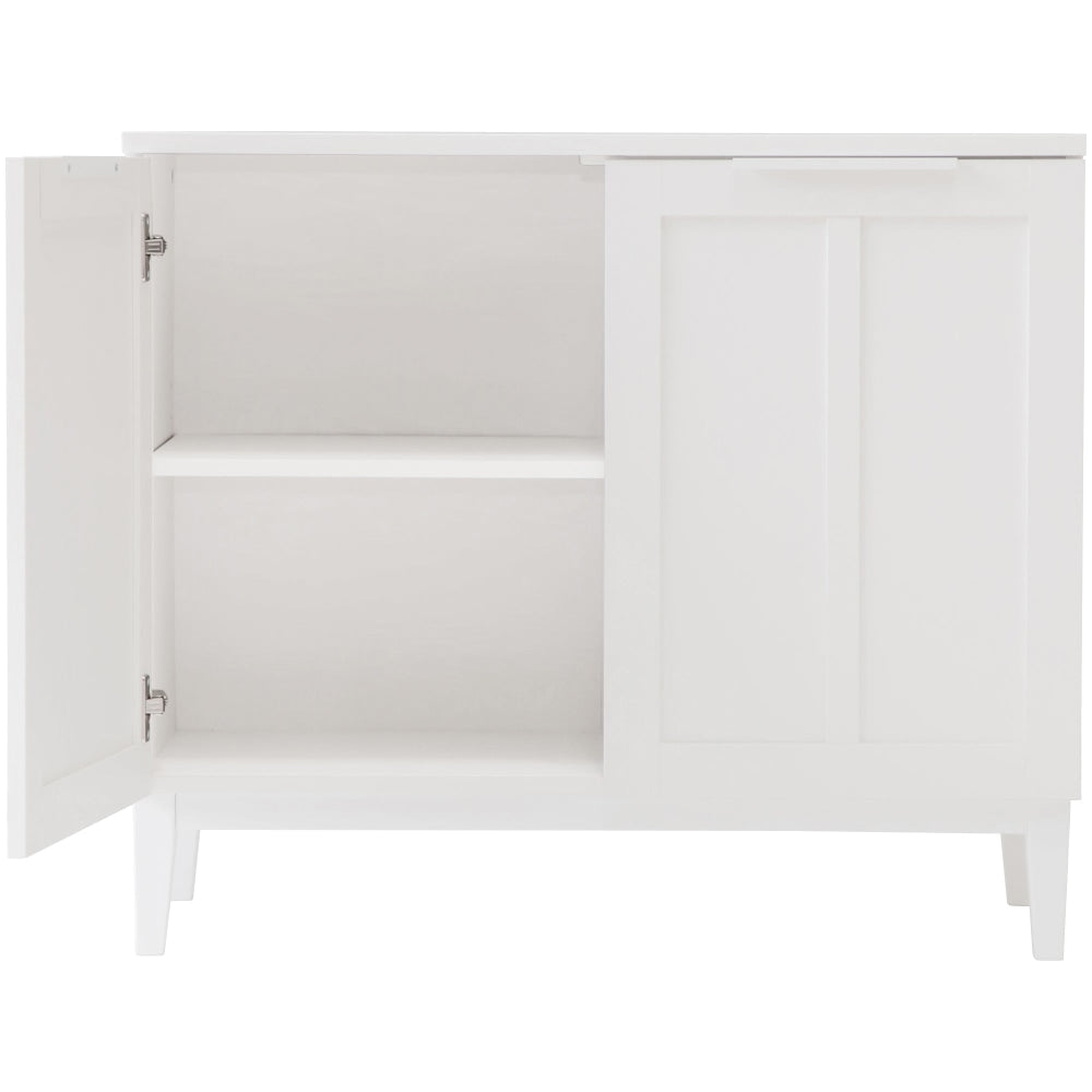 Stanley Modern Classic Small Buffet Unit Sideboard Cupboard W/ 2 - Doors - White & Fast shipping On sale