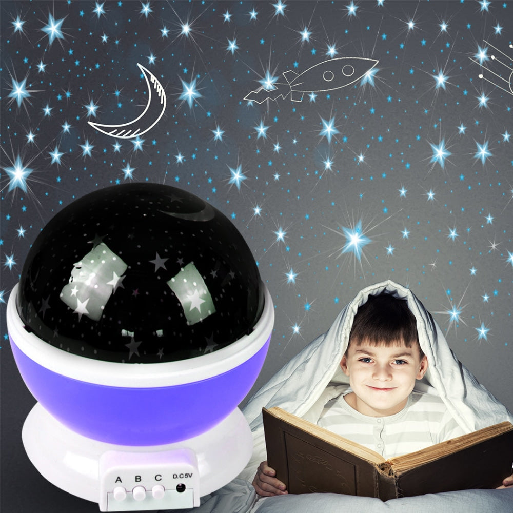 Star Moon Sky Starry Night Projector Light Lamp For Kids Baby Bedroom Purple Decor Fast shipping On sale