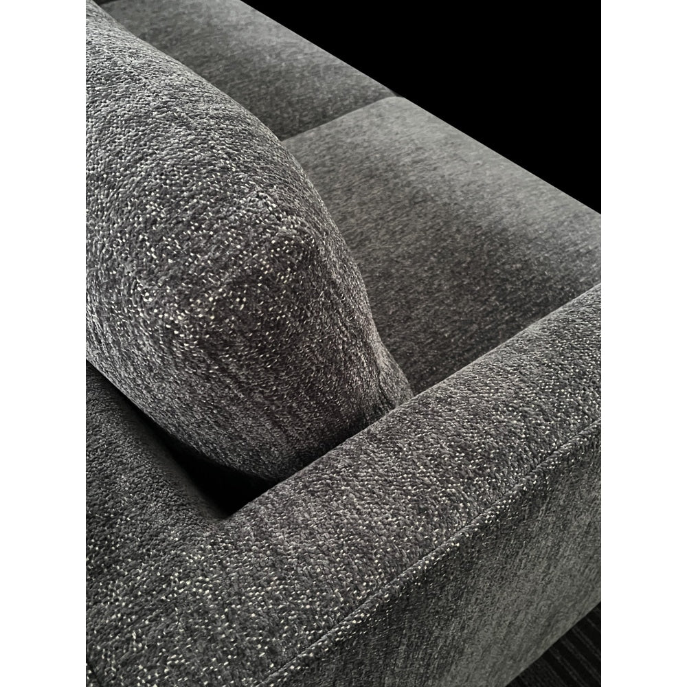 Starck Fabric 3 - Seater Sofa Solid Timber Legs - Grey Fast shipping On sale