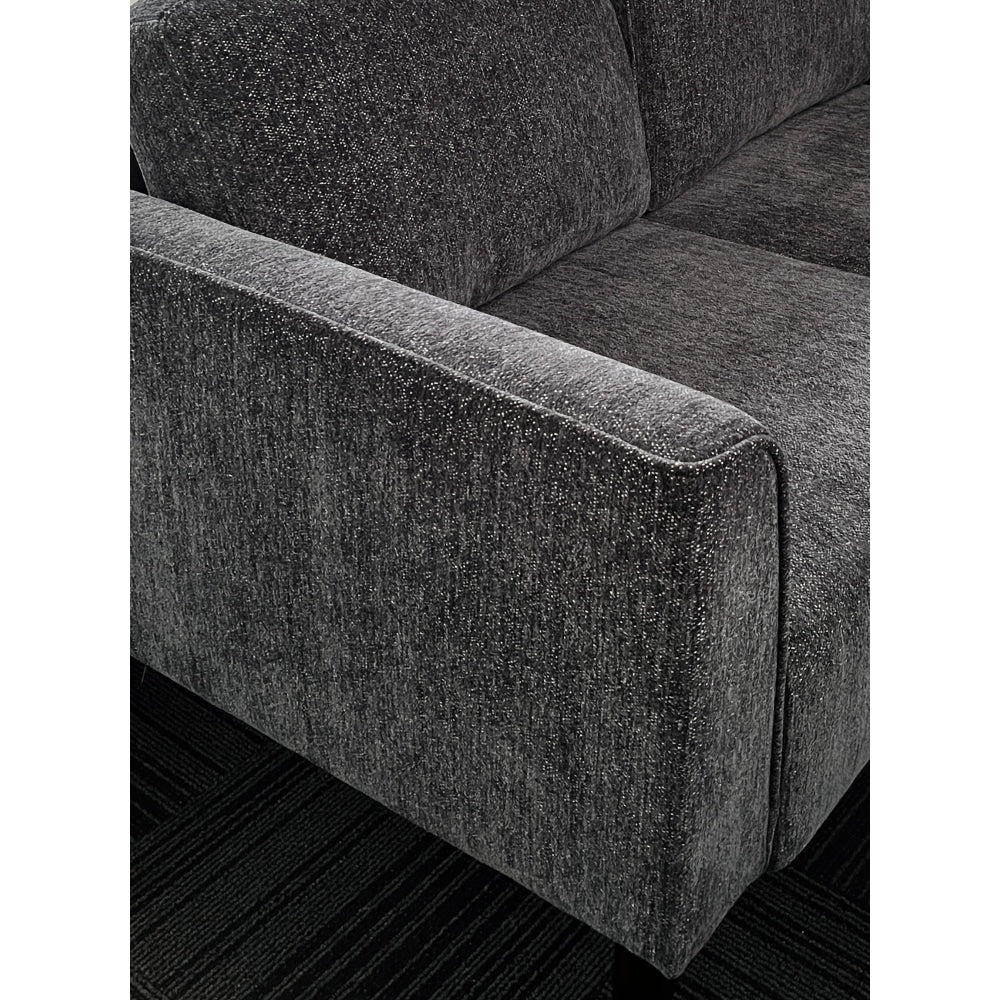 Starck Fabric 3 - Seater Sofa Solid Timber Legs - Grey Fast shipping On sale