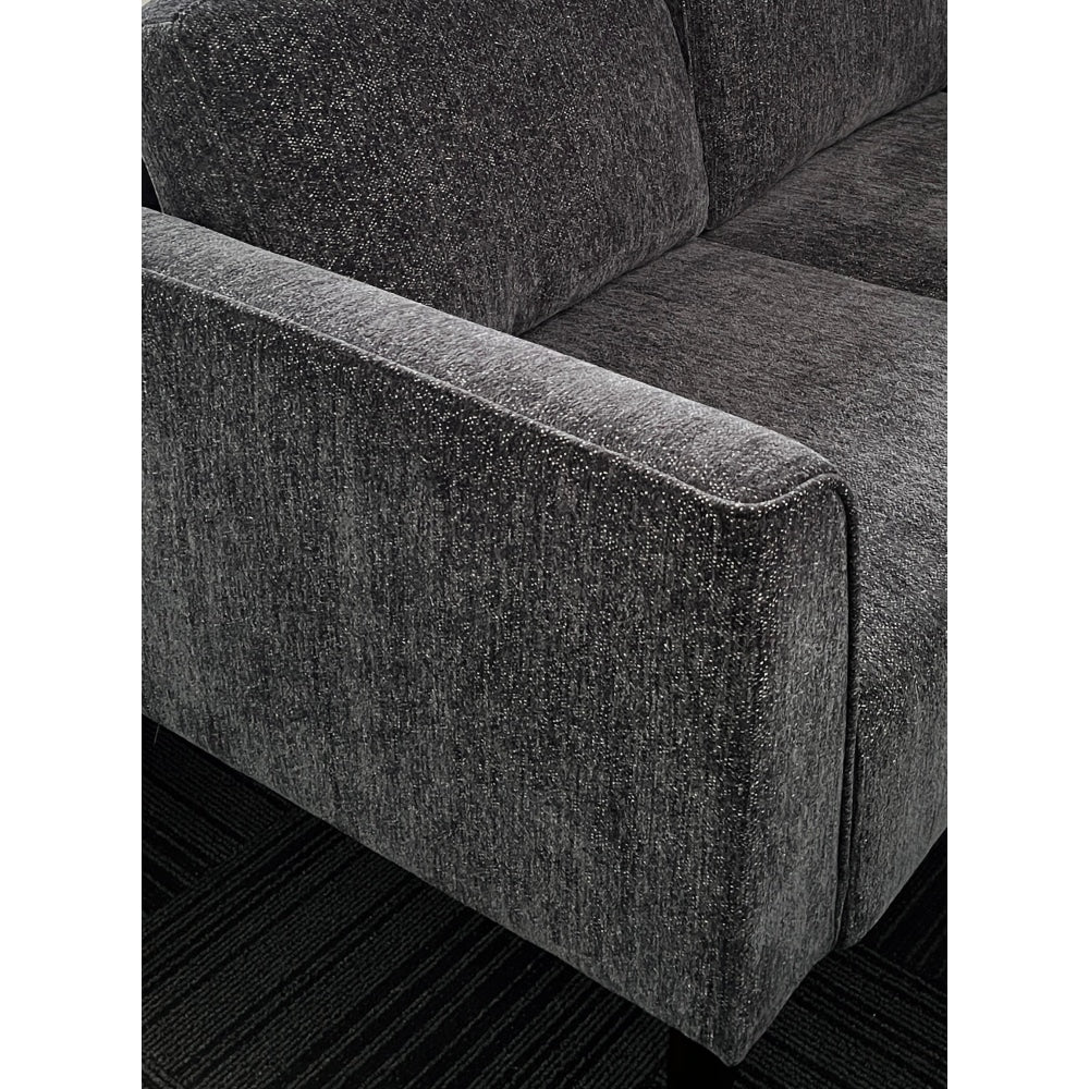 Starck Fabric 3-Seater Sofa Solid Timber Legs - Grey Fast shipping On sale