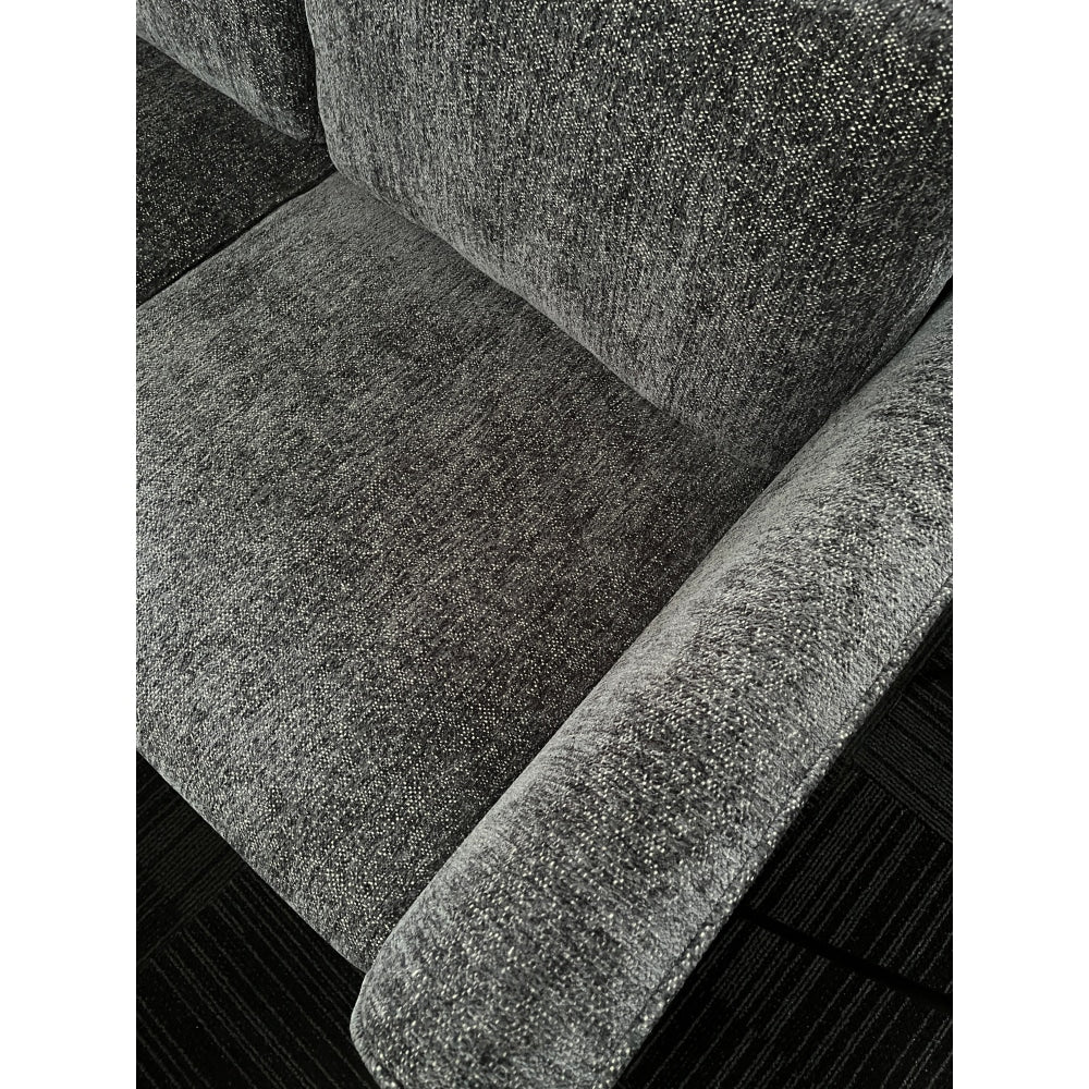 Starck Fabric 3 - Seater Sofa Solid Timber Legs - Grey Fast shipping On sale