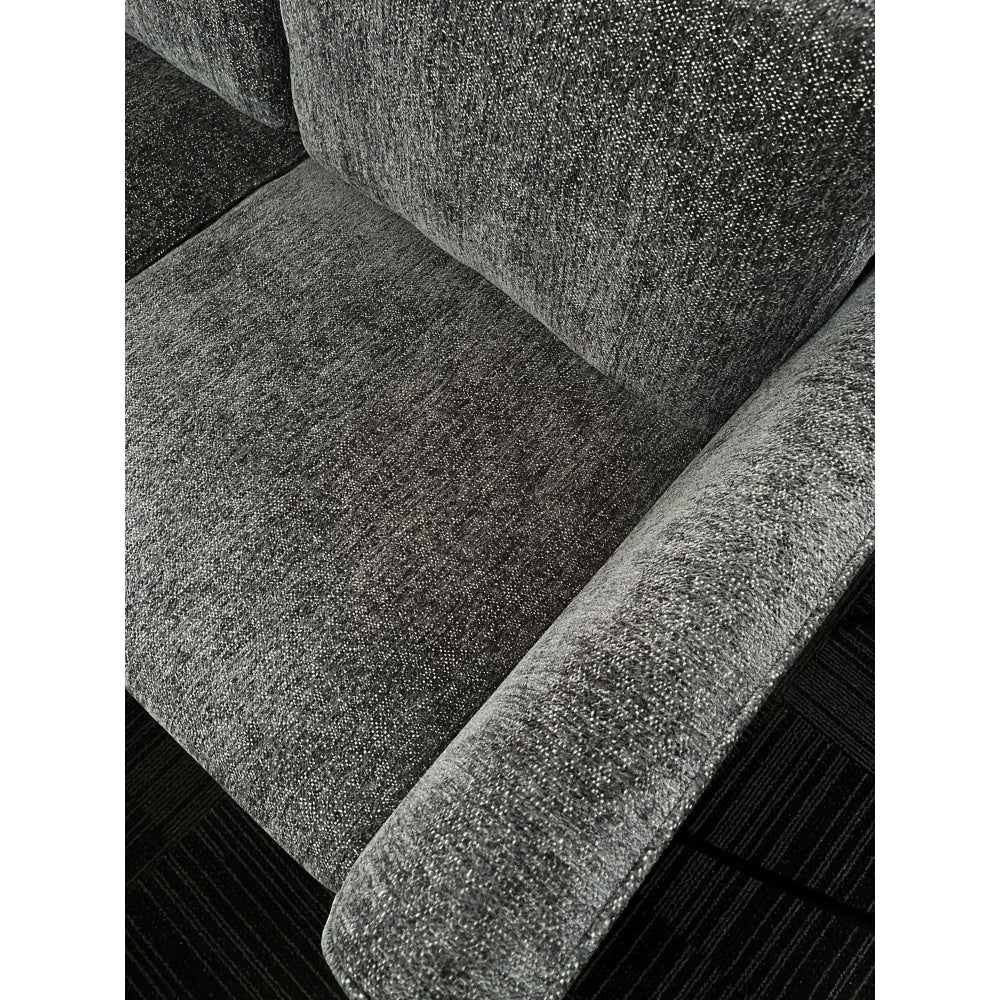 Starck Fabric 3-Seater Sofa Solid Timber Legs - Grey Fast shipping On sale