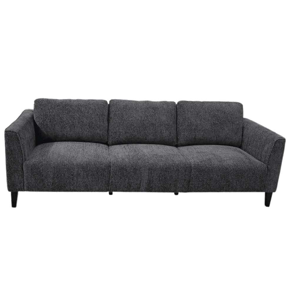 Starck Fabric 3 - Seater Sofa Solid Timber Legs - Grey Fast shipping On sale