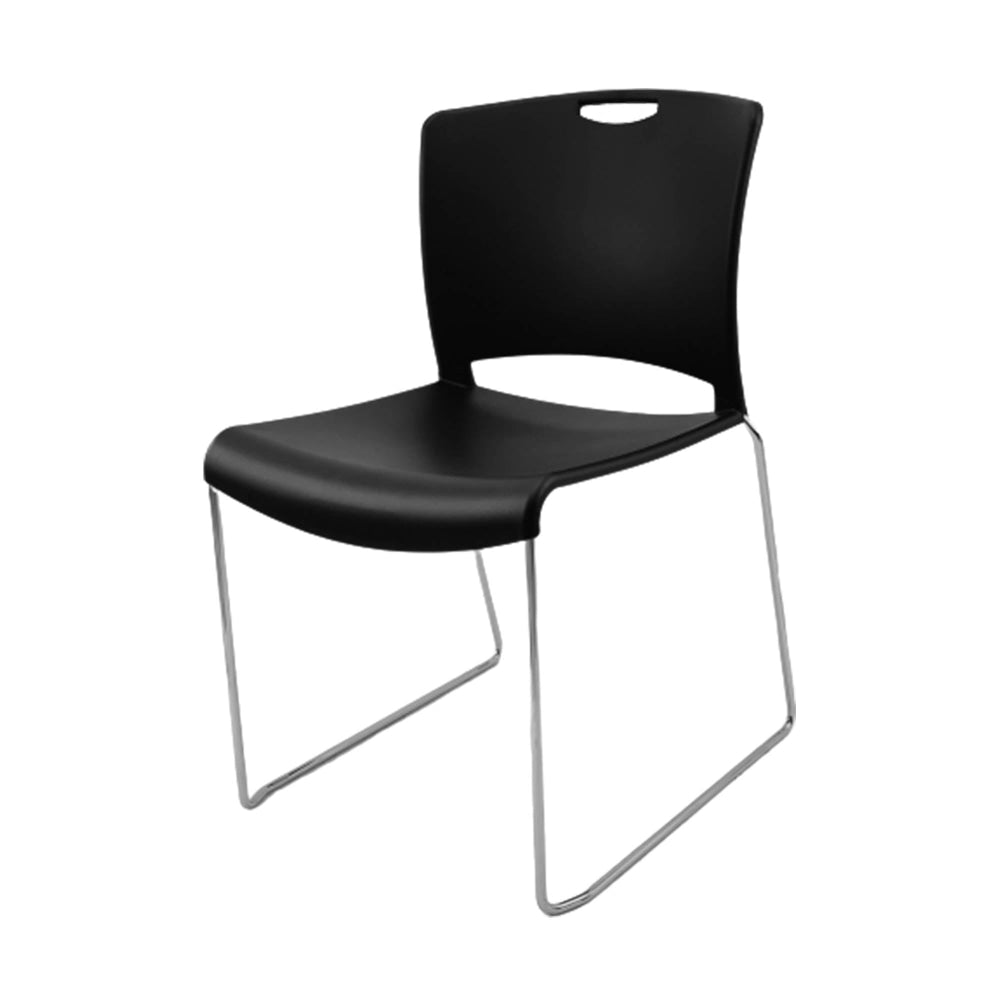 STARLIGHT Jet Black AFRDI Stacking Visitor School Cafe Chair Office Fast shipping On sale