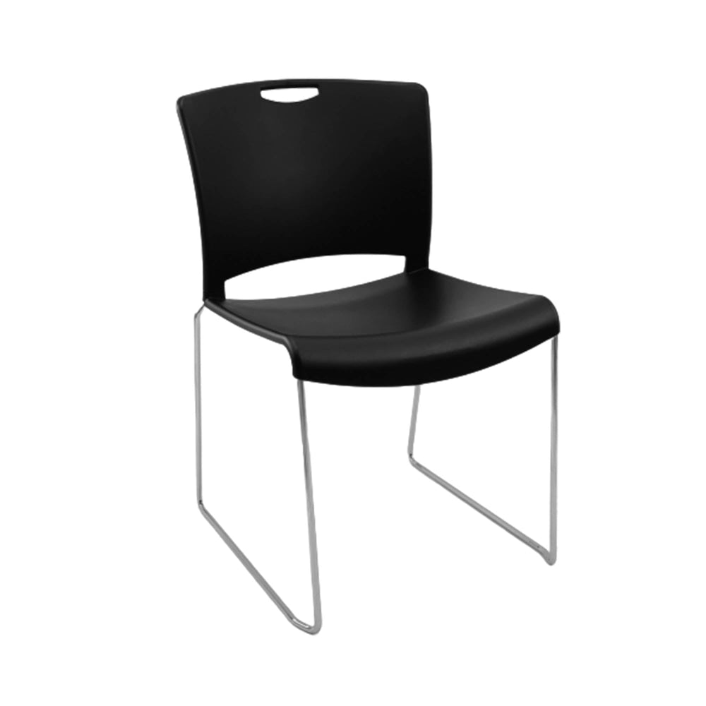 STARLIGHT Jet Black AFRDI Stacking Visitor School Cafe Chair Office Fast shipping On sale