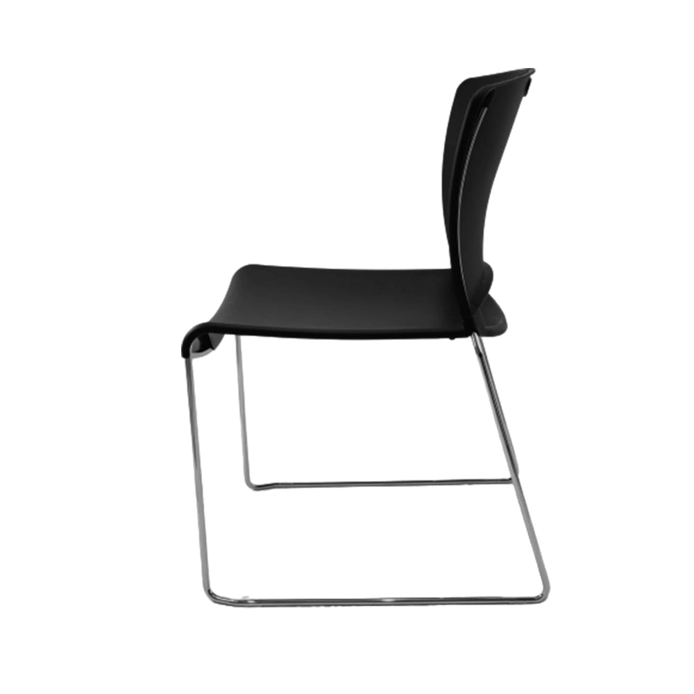 STARLIGHT Jet Black AFRDI Stacking Visitor School Cafe Chair Office Fast shipping On sale