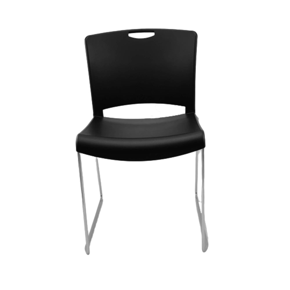 STARLIGHT Jet Black AFRDI Stacking Visitor School Cafe Chair Office Fast shipping On sale