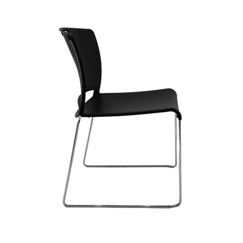 STARLIGHT Jet Black AFRDI Stacking Visitor School Cafe Chair Office Fast shipping On sale
