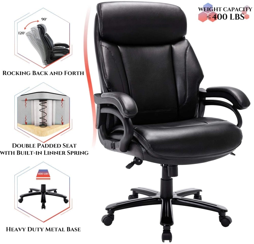 StarSpace B&T Comfort Coil Ergonomic Executive Manager Office Chair - Black Fast shipping On sale